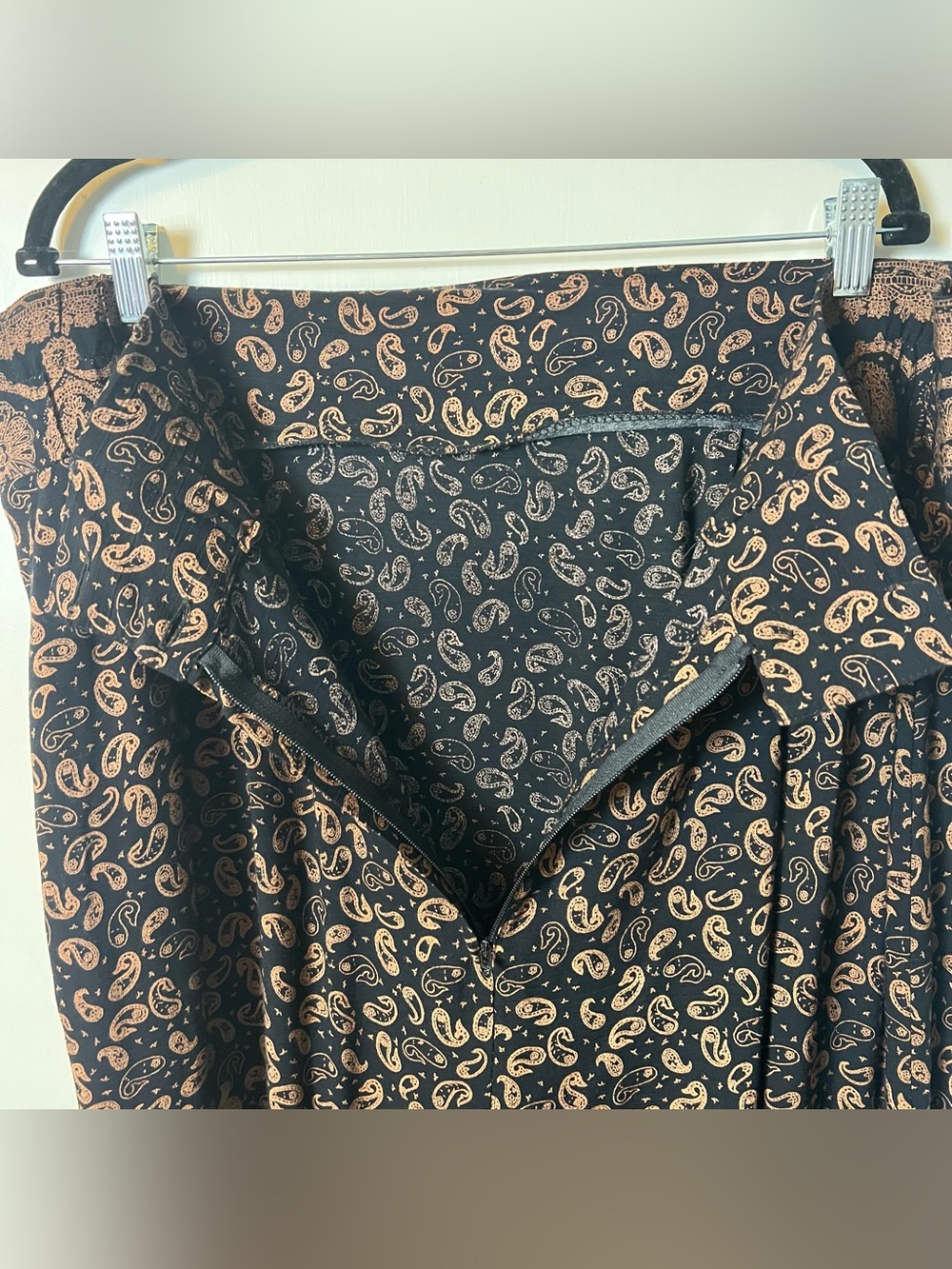 A.C. Sport Vintage Black Paisley Floral Open Jacket Maxi Skirt Set Sz 22W 24W - Picture 14 of 16